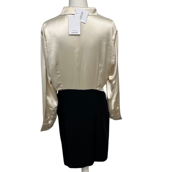 Other Stories Cut Out Mini Shirt Dress Black And White Size 12 NWT Retail $149 - Picture 7 of 8